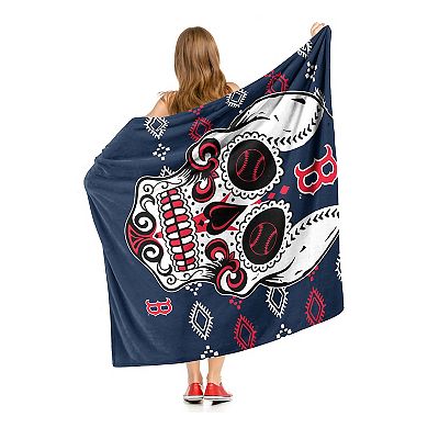 MLB Boston Red Sox Sugar Skull Silk Touch Throw