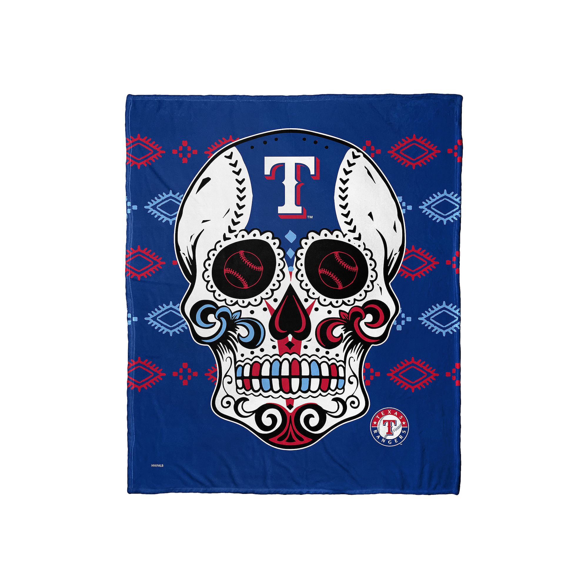 MLB Texas Rangers Sugar Skull Silk Touch Throw