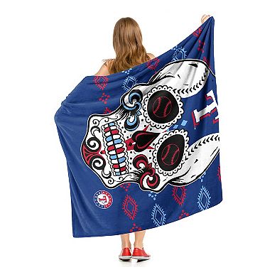 MLB Texas Rangers Sugar Skull Silk Touch Throw
