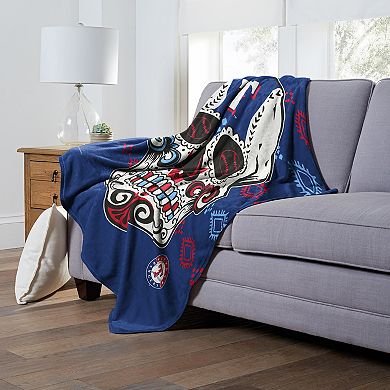 MLB Texas Rangers Sugar Skull Silk Touch Throw
