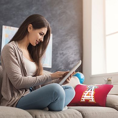 Los Angeles Angels of Anaheim Celebrate Series Americana Printed Throw Pillow