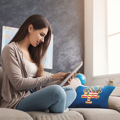 New York Mets Celebrate Series Americana Printed Throw Pillow