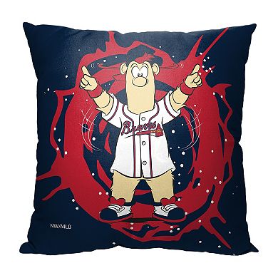 Atlanta Braves Mascot Blooper Printed Throw Pillow