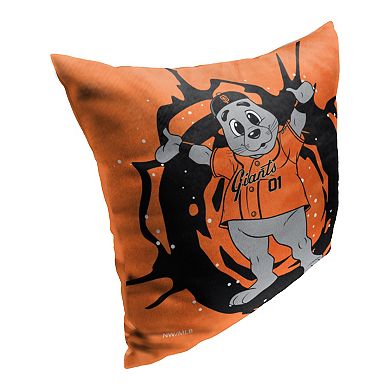 San Francisco Giants Mascot Lou Seal Printed Throw Pillow