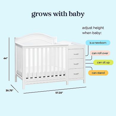 DaVinci Charlie 4-in-1 Convertible Mini Crib & Changer