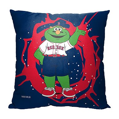 Boston Red Sox Mascot Wally the Green Monster Printed Throw Pillow