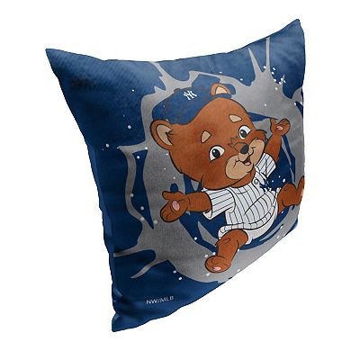 New York Yankees Teddy Bear Printed Throw Pillow