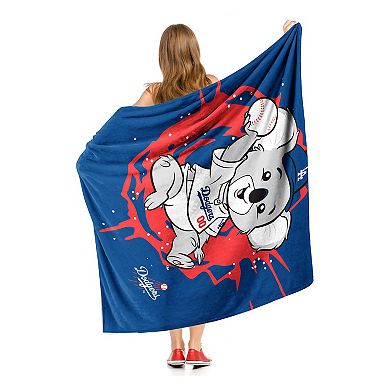 Los Angeles Dodgers Mascot Koala Bear Silk Touch Throw Blanket