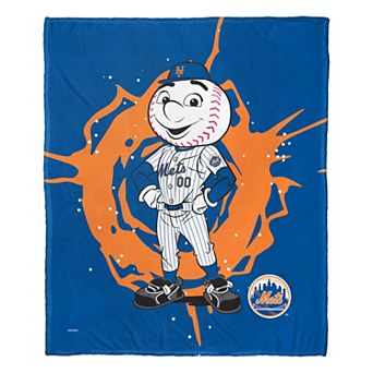 New York Mets Mascot Mr. Met Silk Touch Throw Blanket
