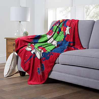 Philadelphia Phillies Mascot Phillie Phanatic Silk Touch Throw Blanket