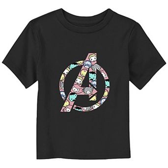 Baby & Toddler Boys Marvel The Avengers Little Heroes Filled Logo Graphic Tee