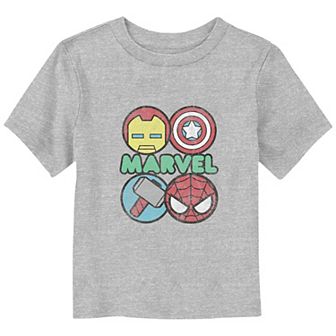 Toddler Boy The Avengers Cute Stamps Graphic Tee