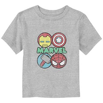 Toddler Boy The Avengers Cute Stamps Graphic Tee