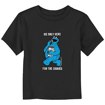 Baby & Toddler Boys PBS Kids Sesame Street Cookie Monster Me Only Here For The Cookies Graphic Tee