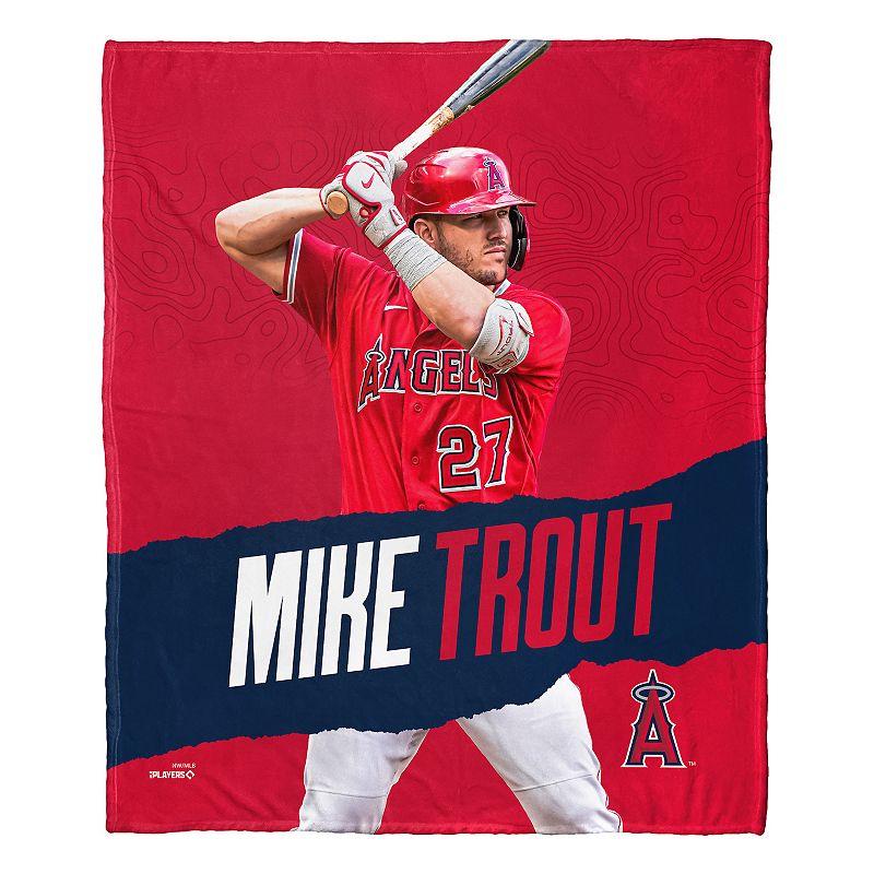 MLB Los Angeles Angels of Anaheim Player Silk Touch Throw Blanket, 2