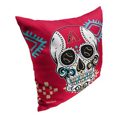 MLB Arizona Diamondbacks Sugar Skull Printed Pillow - 18" x 18"