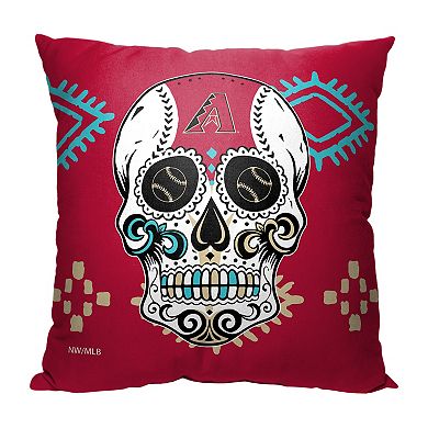 MLB Arizona Diamondbacks Sugar Skull Printed Pillow - 18" x 18"