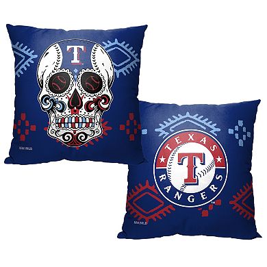 MLB Texas Rangers Sugar Skull Printed Pillow - 18" x 18"