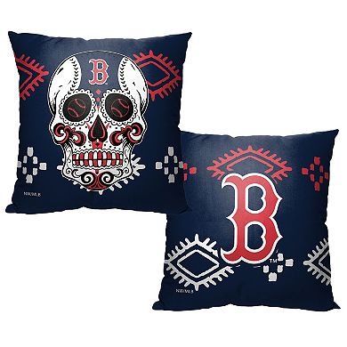 MLB Boston Red Sox Sugar Skull Printed Pillow - 18" x 18"