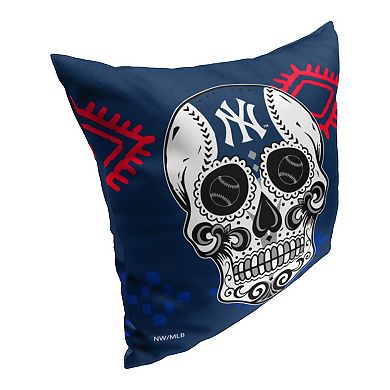 MLB New York Yankees Sugar Skull Printed Pillow - 18" x 18"