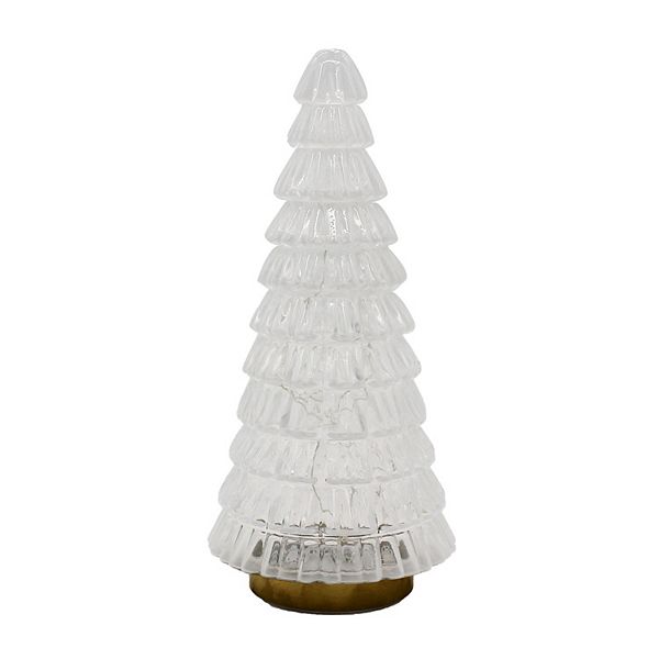 St. Nicholas Square® LED Glass Tree Table Decor - White (SMALL)