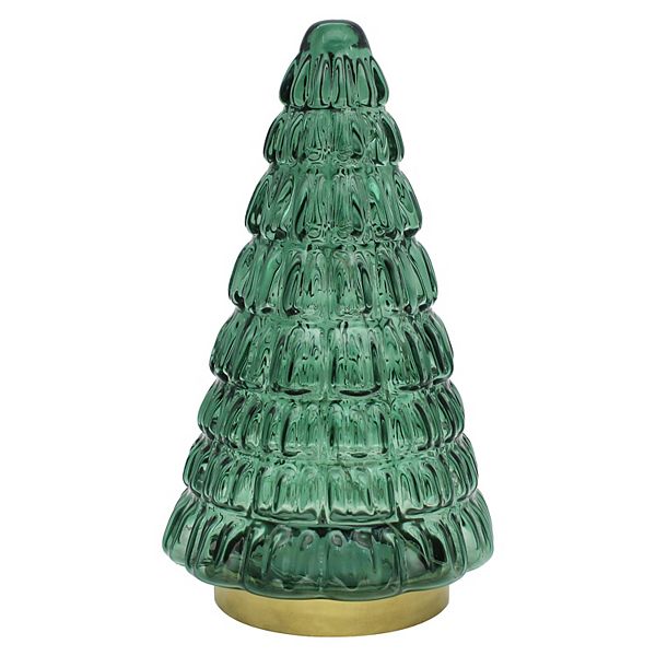 St. Nicholas Square&reg; LED Green Glass Tree Table Decor - Multi