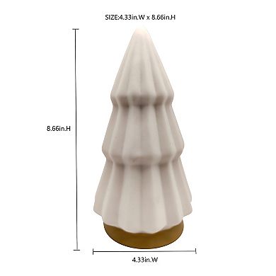 St. Nicholas Square® 7.5-in. Small White Ceramic Tree Table Decor