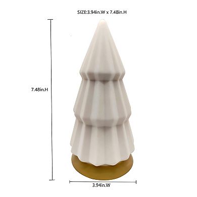 St. Nicholas Square® 7.5-in. Small White Ceramic Tree Table Decor