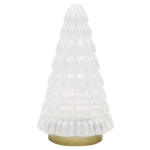 St. Nicholas Square&reg; LED White Glass Tree Table Decor - Multi