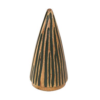 St. Nicholas Square® Red Carved Wood Cone Tree Sitabout