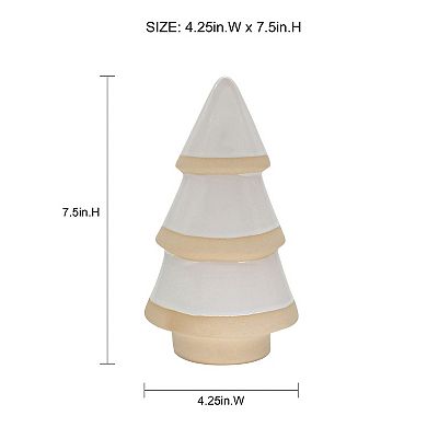 St. Nicholas Square® Medium White Ceramic Tree Table Decor