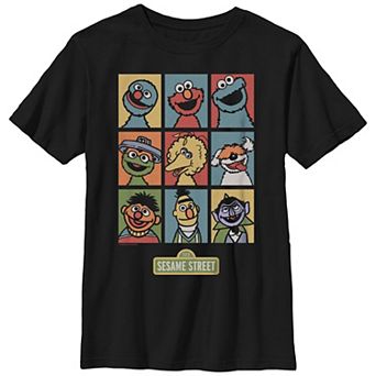 Boys 4-7 Sesame Street Muppets Grid Graphic Tee