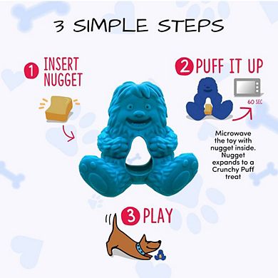Yeti Puff & Play Dog Toy Interactive Nuggets Treat Dispenser - Light to Moderate Chewers