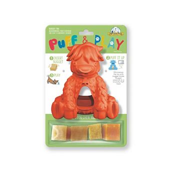 Yeti Yak Puff & Play Dog Toy Interactive Nuggets Treat Dispenser - Light To Light Moderate Chewers