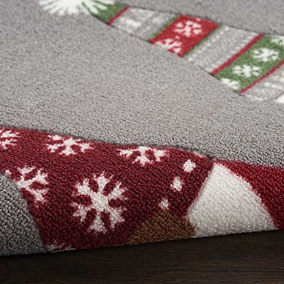 St. Nicholas Square Holiday Gnome Non Slip Accent Rug
