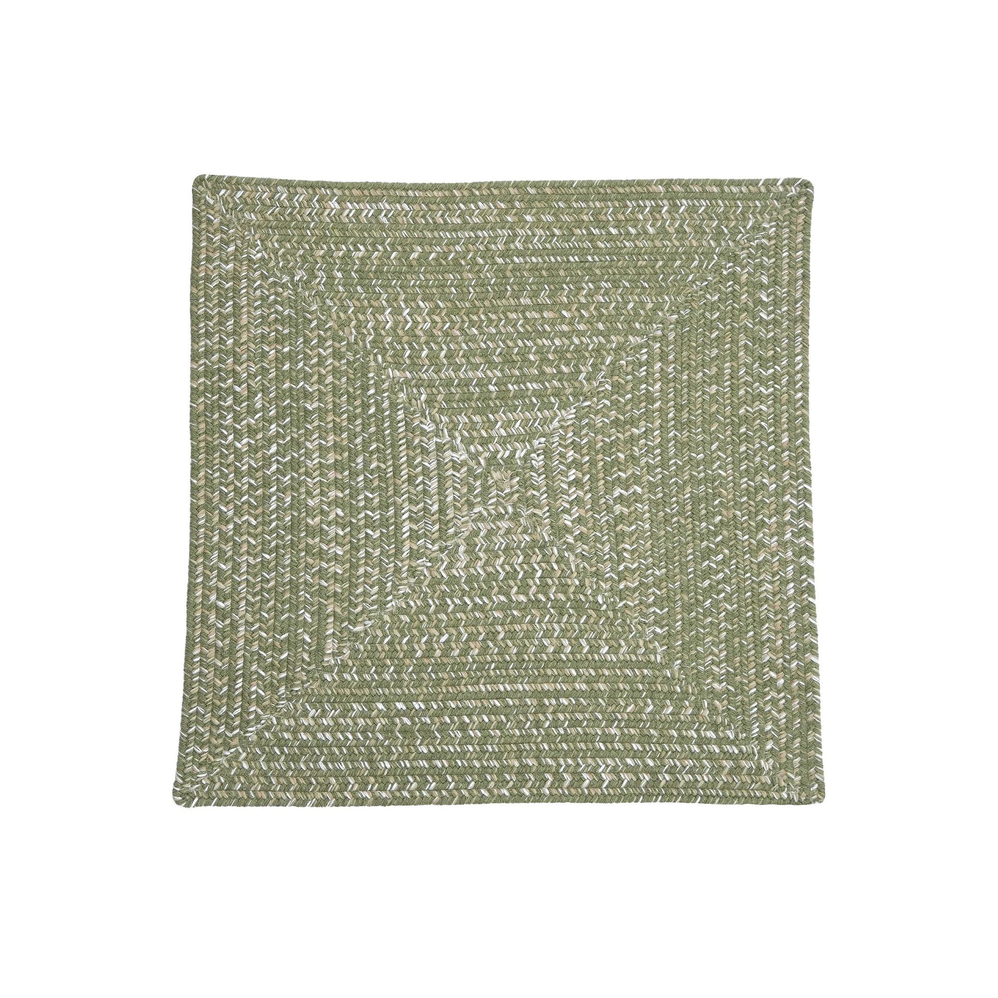 Walland Tweed Wool-Blend Square Area Rug, Desert Palm