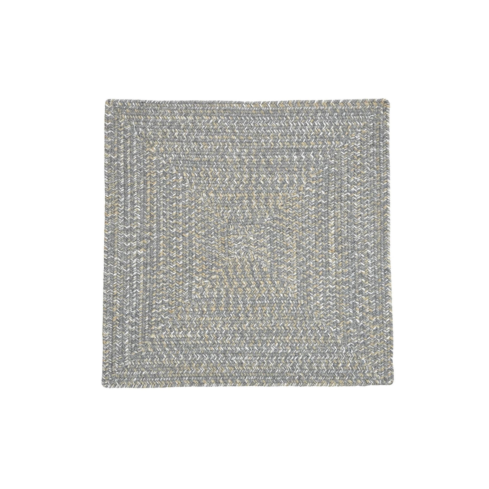 Walland Tweed Wool-Blend Square Area Rug, Harbor Gray