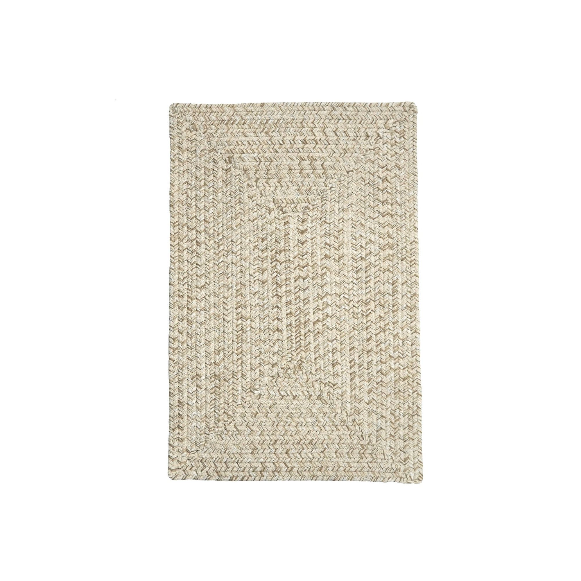 Walland Tweed Wool-Blend Area Rug, Ivory Linen