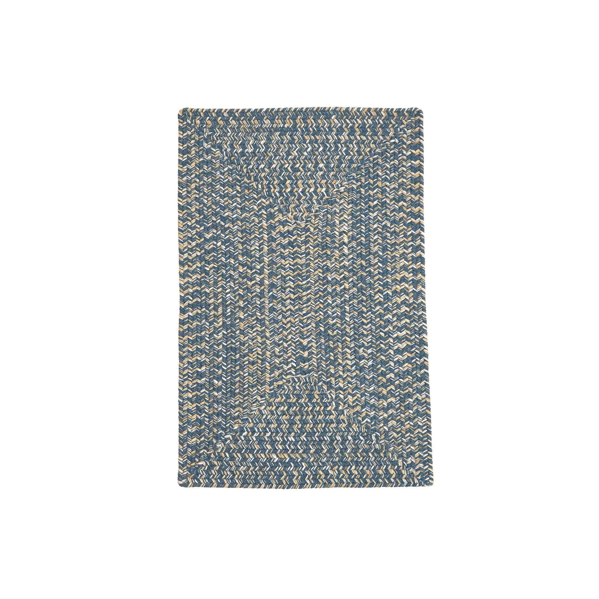 Walland Tweed Wool-Blend Area Rug, Oasis Blue