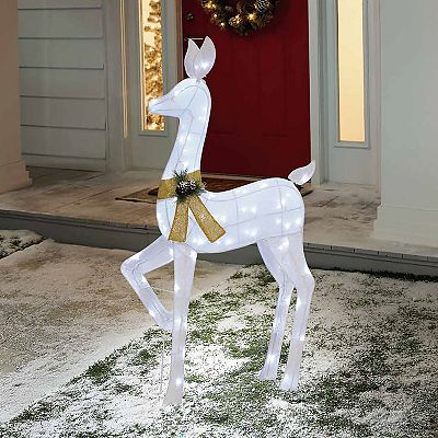 St. Nicholas Square® LED Tinsel Deer Outdoor Decor