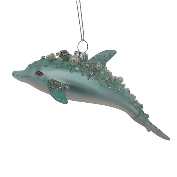 St. Nicholas Square® Glass Dolphin Christmas Ornament - Multi