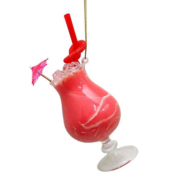 St. Nicholas Square® Glass Pink Drink Christmas Ornament - Multi