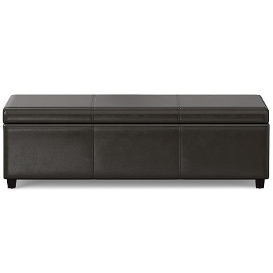 Simpli Home Avalon Extra Large Storage Ottoman Bench