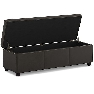 Simpli Home Avalon Extra Large Storage Ottoman Bench