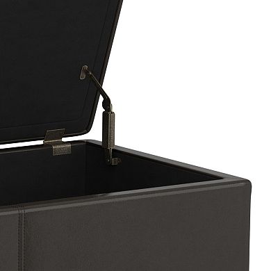 Simpli Home Avalon Extra Large Storage Ottoman Bench