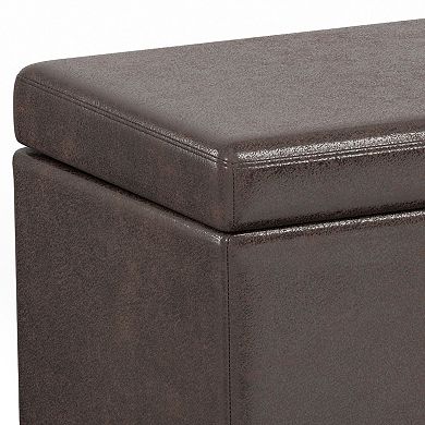 Simpli Home Avalon Extra Large Storage Ottoman Bench