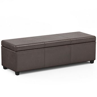 Simpli Home Avalon Extra Large Storage Ottoman Bench