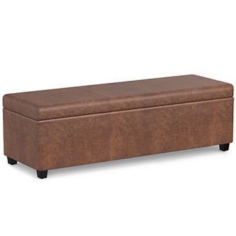 Simpli Home Avalon Extra Large Storage Ottoman Bench