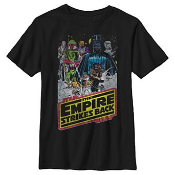 Boys Husky Star Wars The Empire Strikes Back Vintage Cover Graphic Tee