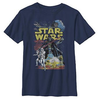 Boys Husky Star Wars Dark Side Battle Cover Graphic Tee